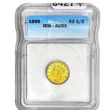 1856 $2.50 Gold Quarter Eagle ICG AU58