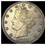 1887 Liberty Head Nickel CLOSELY UNCIRCULATED