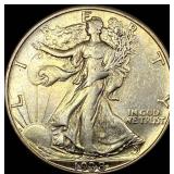 1938-D Silver Half Dollar Walking Liberty CLOSELY