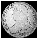 1829 Capped Bust Half Dollar LIGHTLY  CIRCULATED