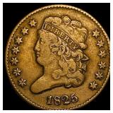 1825 Classic Head Half Cent ABOUT  UNCIRCULATED