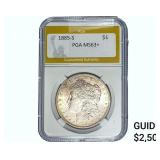1885-S Morgan Silver Dollar PGA MS63+