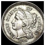 1865 Nickel Three-Cent Piece CLOSELY UNCIRCULATED