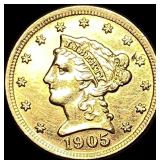 1905 Liberty Head Gold Quarter Eagle $2.50 CLOSELY