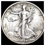 1918-S Silver Walking Liberty Half Dollar NEARLY U
