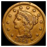 1853 Braided Hair Large Cent NEARLY  UNCIRCULATED