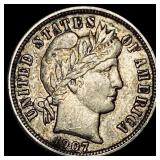 1907 Barber Dime CLOSELY UNCIRCULATED