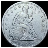 1842 Seated Liberty Silver Dollar CHOICE AU