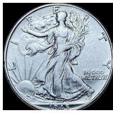 1945 Walking Liberty Half Dollar GEM BU