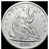 1867-S Seated Libery Half Dollar CLOSELY  UNCIRCU