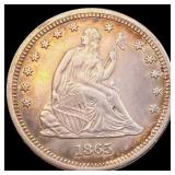 1865 Seated Liberty Quarter