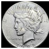 1928 Silver Peace Dollar NEARLY UNCIRCULATED
