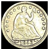 1853 Arrowa Seated Liberty Half Dime CLOSELY  UNC
