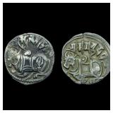 [2 Coins]700-1000 AD India Rajput SIlver Jital NEA