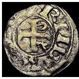 1100s France Crusades Anjou Silver Denier NEARLY U