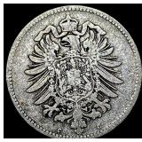 1876-C Germany Silver 1 Reichsmark NEARLY UNCIRCUL
