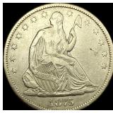1875-CC Silver Half Dollar LIGHTLY CIRCULATED
