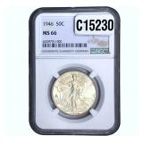 1946 Walking Liberty Half Dollar NGC MS66