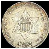 1852 Silver Three-Cent Piece CHOICE AU
