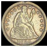 1850-O Silver Seated Liberty Dime NEARLY  UNCIRCU