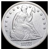 1872 Silver Dollar NEARLY UNCIRCULATED