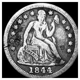 1844 Seated Liberty Dime LIGHTLY CIRCULATED