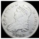 1809 Capped Bust Half Dollar LIGHTLY  CIRCULATED