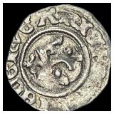 1382-1395 Hungary Mary Silver Denier CLOSELY UNCIR