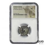 Roman Valerian I, AD 253-260 BI Dbl-Denarius NGC