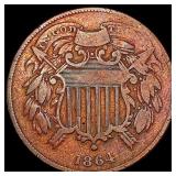 1864 Sm Motto Two Cent Piece CLOSELY UNCIRCULATED