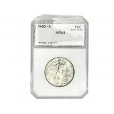 1940-S Walking Liberty Half Dollar PCI MS64