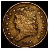 1835 Classic Head Half Cent LIGHTLY  CIRCULATED