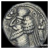 Parthian Empire 247-224 AD Silver Drachm NEARLY U