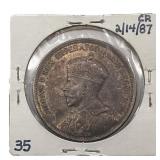 1935 Canada Silver Dollar George VI AU