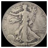 1938-D Walking Liberty Half Dollar LIGHTLY CIRCULA