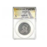 1826 Capped Bust Half Dollar ANACS G6