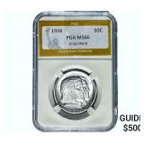 1936 Long Island Half Dollar PGA MS66