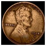 1914-D Lincoln Wheat Cent LIGHTLY CIRCULATED
