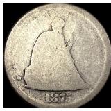 1877 Seated Liberty Quarter NICELY CIRCULATED