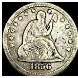 1856-S Seated Liberty Quarter LIGHTLY  CIRCULATED