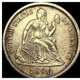 1890 Seated Liberty Dime CLOSELY UNCIRCULATED