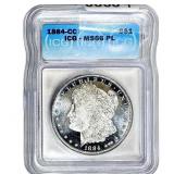1884-CC Morgan Silver Dollar ICG MS66 PL