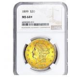 1899 $20 Gold Double Eagle NGC MS64+