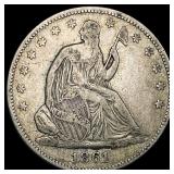 1861 Seated Liberty Half Dollar LIGHTLY  CIRCULAT