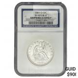1861-O Seated Liberty Half Dollar NGC Shipwreck