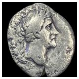 Roman Ant, Pius 138-161 AD Silver Denarius NEARLY