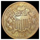 1864 Sm. Motto Two Cent Piece LIGHTLY CIRCULATED