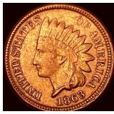 1863 Indian Head Cent CLOSELY UNCIRCULATED