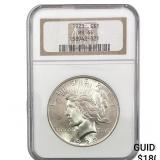 1923 Silver Peace Dollar NGC MS64
