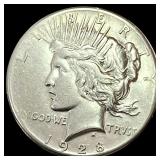 1928 Peace Silver Dollar LIGHTLY CIRCULATED